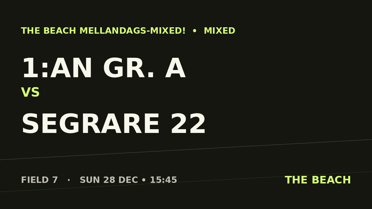Quart 1 – 1:an Gr. A vs Segrare 22