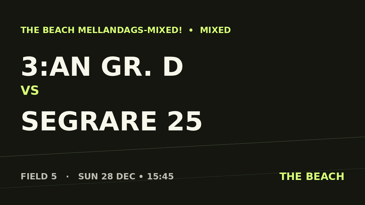 B - Semi 2 – 3:an Gr. D vs Segrare 25