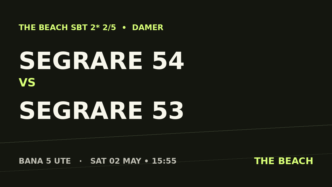 Semi 2 – Segrare 54 vs Segrare 53